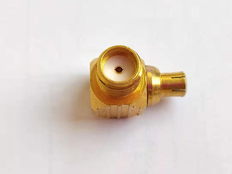 SMA Female to MFBX Male Right Angle RF Coaxial Connector